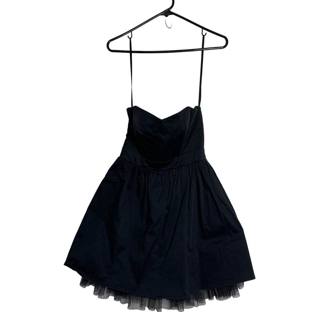 Sound & Matter Women’s Dress Black‎ Lace Bottom Strapless Size Small